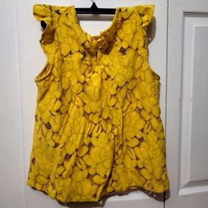 Yellow floral top